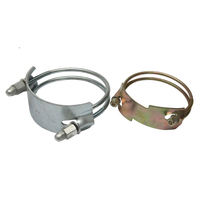 Collier de serrage double fil robuste en acier inoxydable réglable pour tuyaux, diverses tailles disponibles pour fixation de flexibles (OEM)