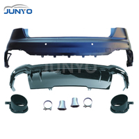 Kits de carrosserie Junyo, pare-chocs arrière, pièces et accessoires automobiles pour Audi A4 2017-2019, mise à niveau vers Rs4, matériau PP, noir argenté