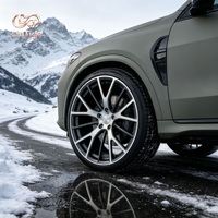 Jantes forgées argentées noires à cinq branches 19x8.5J 5x120 ET35 CB72.6 Roues de tourisme personnalisées OEM