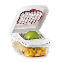 Uiensnijder Plastic Groentesnijder No-Slip Fruit Groente Striper Dicer Julienne Verstelbare Mandoline Chopper Aardappelsnijder