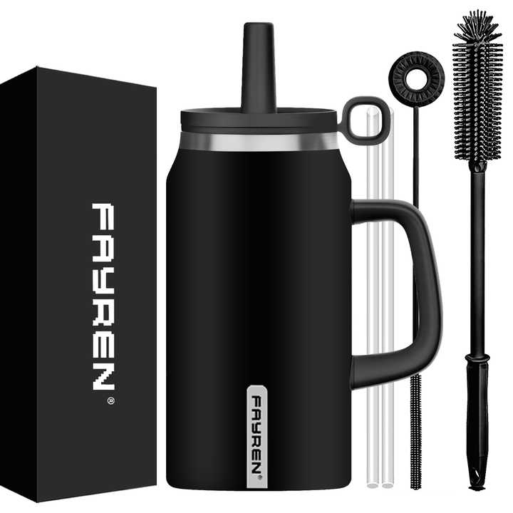 Insulated Reusable Stainless Steel Water Bottle Travel Mug Iced Coffee