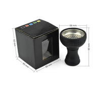 Vente en gros Bol en silicone pour narguilé Shisha Accessoires pour fumeurs Bol pour narguilé arabe avec barrière métallique au charbon de bois
