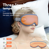 Masseur Oculaire Électrique Sans Fil à Compression Chaude et Vibration, Masque de Sommeil Chauffant 3D