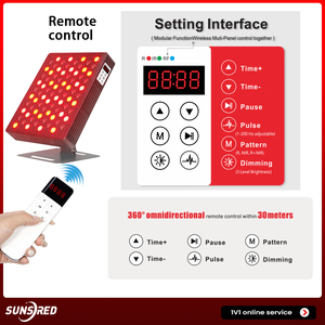 Nuovo pannello professionale per terapia rosso e vicino all'infrarosso 5 lunghezze d'onda | Luce Desktop con telecomando per alleviare il dolore e benessere - Product Image 5