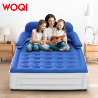 Matelas pneumatique gonflable WOQI, confort portable, lit gonflable floqué avec dossier, canapé-lit pour invités/maison/camping/voyage