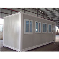 Conteneurs d'expédition préfabriqués portables de 20 pieds et 40 pieds, bureaux, maisons, maisons individuelles, 6 m x 3 m, toit en forme de chapeau, structure en acier préfabriquée