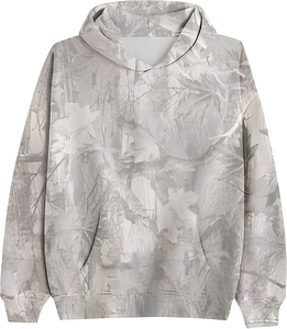 Sweat à capuche camouflage personnalisé pour <span class=keywords><strong>femme</strong></span>, sweat-shirt polaire oversize à capuche motif feuille, pull à capuche vintage imprimé graphique pour <span class=keywords><strong>femme</strong></span> avec poche - Product Image 3