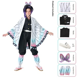 Disfraz de Halloween de samurái japonés de anime para niños, conjunto de chaqueta <span class=keywords><strong>Haori</strong></span>, uniforme, pantalones Kimono, cinturón, disfraz para fiesta de cosplay - Product Image 3