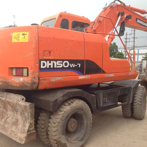 Doosan รถขุด15Ton มือสองจากเกาหลีรถขุดล้อ Dh150W พร้อมถังสำหรับขุด - Product Image 2