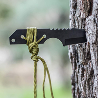 Couteau de chasse tactique, cordon de parachute, allume-feu, kit de survie en plein air, pierre à feu, boucle, autres équipements de camping