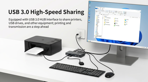 <span class=keywords><strong>Commutateur</strong></span> <span class=keywords><strong>KVM</strong></span> DisplayPort 8K MT-VIKI 2 entrées 1 sortie DP1.4 avec 4 ports USB 3.0, avec 2 câbles USB A vers C - Product Image 6