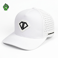 Casquette de sport 5 panneaux personnalisée avec logo brodé 3D, respirante, imperméable, en maille, à séchage rapide et légère pour le golf