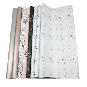 HXD Customized Korean Style Solid Color Printing Text Snow Pear Paper Paper Flower Bouquet Wrapping Paper Floral Wraps Supplies