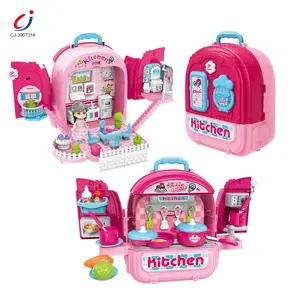 成吉juguete背包厨房游戏套装3合1厨具储物背包玩具儿童儿童游戏厨房玩具套装女孩