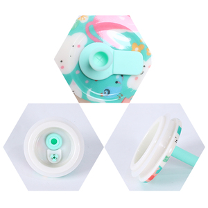 Mug miniature avec anse de 450 ml, 100 % mélamine, avec paille, anneau en silicone, anti-fuite, sans BPA, passe au lave-vaisselle, unisexe, conforme aux normes européennes - Product Image 5
