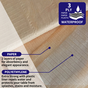Disposable 2 <strong>Papers</strong> 1 Flim <strong>Tablecloths</strong> Eco-friendly Craft Color 3 Plys Tablecover for Home - Product Image 3