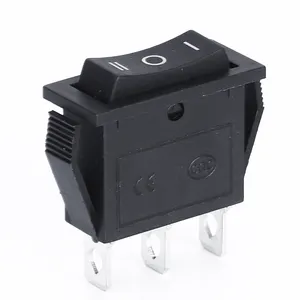 Interruptor basculante KCD3 Series, tuv t85 carcasa negra, terminales ON-OFF-ON de 3 pines, no interruptor basculante LED, gran oferta