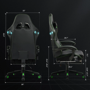 Moins cher Ddp <span class=keywords><strong>Licence</strong></span> Tarok Pro Edition Chaise Cadeira Gaming Chaise De Bureau Italienne Noir Vert Razer Chaise De Jeu Avec Repose-pieds - Product Image 4