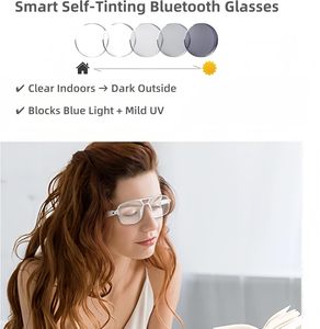 GS10 Smart Glasses IP67 Waterproof pour App Control Charging Magnetic <span class=keywords><strong>Voice</strong></span> Call <span class=keywords><strong>Blue</strong></span> Light Filtering Lenses Open-Ear Sound - Product Image 4