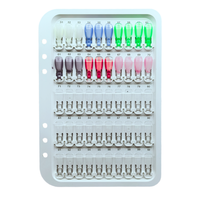 Présentoir professionnel portable en acrylique transparent anti-poussière double face pour faux ongles et capsules de gel UV de la marque Terresa