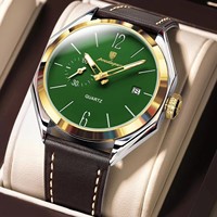 Montre à quartz pour homme POEDAGAR 689, lumineuse, avec date automatique, montre de luxe pour homme, bracelet en cuir résistant à l'eau, Reloj