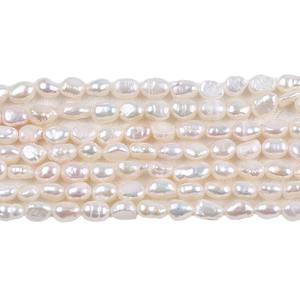 Baroque Natural Freshwater 4-5mm Double-Sided Light Irregular <b>Pearl</b> String DIY Zhuji <b>Loose</b> <b>Pearls</b> Straight Hole Design - Product Image 3