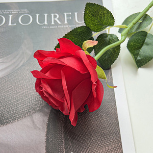 Roses artificielles en tissu de soie Gardenia, rouge, 12 pièces, décoration de mariage, décoration de la maison, bouquet pour la Saint-Valentin - Product Image 2