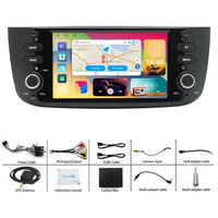 Lecteur multimédia Android pour voiture 7 pouces IPS DSP USB CarPlay Android Auto Garantie 1 an Fiat Punto Linea Style d'origine Intégré 2DIN GPS