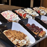 Boîte d'emballage personnalisée pour gaufres et crêpes, en papier kraft, plateau alimentaire pour desserts, gâteaux et crêpes, plateau de service en papier