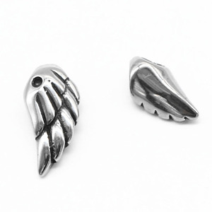 yunnique Stainless Steel Feather <b>Spacer</b> Beads Small Size For Bracelet Making Vintage Distressed Metal Jewelry Accessories - Product Image 2