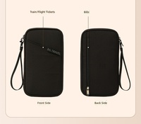 Portefeuille de voyage en polyester anti-RFID pour passeport, organiseur de documents pour femmes, couples et familles - Étui de voyage tendance pour espèces et cartes