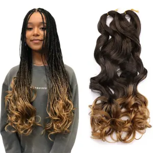 22'' 150g Loose Wave Spiral Curls Braiding Hair Soft Wavy Extensions Synthetic Fiber Braids for Black Woman