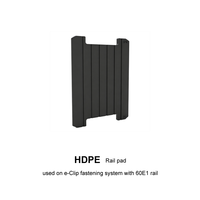 Componente Aislante de Riel de HDPE para Sistema de Fijación con Clip E, Riel 60E1, EN 13481-2