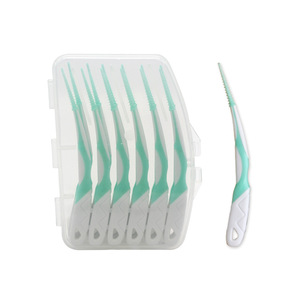 แปรงซอกฟันแบบใช้แล้วทิ้ง ไม้จิ้มฟันแบบมีด้ายขัดฟัน ปลายยาง - Product Image 5