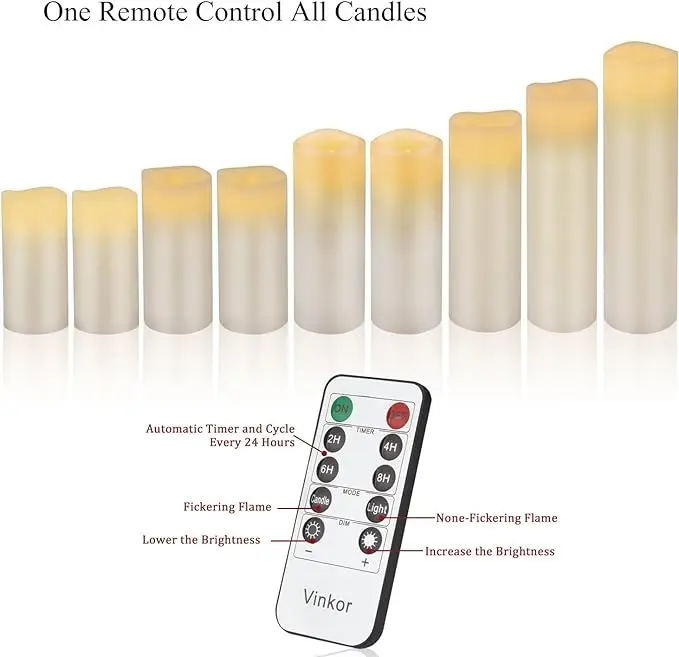 Remote Control Flameless Candles With Remote Electronic Candle Light LED Night Light For Birthday Wedding Living Room Decoration