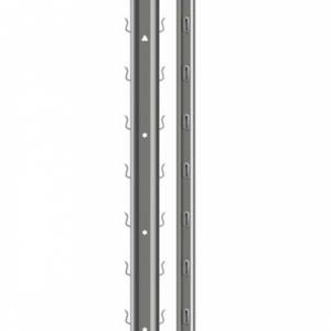 Poteau de signalisation carré perforé en acier galvanisé, poteaux en U, poteaux en U avec trous, kit de poteaux de signalisation - Product Image 1