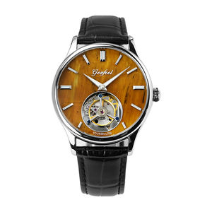 Reloj automático para hombre, tourbillon volante genuino, de lujo, esqueleto, con reserva de marcha, cristal de zafiro, resistente al agua - Product Image 5