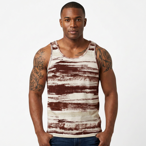 Wholesale Custom Men's Gym <b>Vest</b> Fitness Singlet Plus Size Cotton <b>Stringer</b> Tank Top Casual Breathable Knitted Workout Muscle - Product Image 2