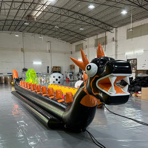 풍선 게임 10 인 물 게임 용 디자인과 풍선 견인 비행 물고기 PVC 풍선 바나나 보트 - Product Image 1