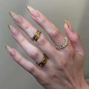 <span class=keywords><strong>Uñas</strong></span> postizas ABS al por mayor, populares estilo Y2K, con diseño <span class=keywords><strong>de</strong></span> lazo, estilo industrial, con pedrería brillante, preformadas, diseño 3D pre-prensado, caja <span class=keywords><strong>de</strong></span> 24 unidades - Product Image 4