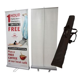 Expositor de Feria Comercial, Soporte de Aluminio Ajustable para Pancartas Enrollables - Product Image 1