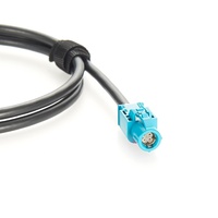 Kabel Rosenberger HSD Female to Female D4K10A-1D5A5-Z 4 Pin Kode Z LVDS Kabel Data Kecepatan Tinggi untuk Kamera Layar Otomotif