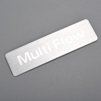Étiquettes autocollantes personnalisées en Nickel, estampillées, OEM, Logo métallique, pièces