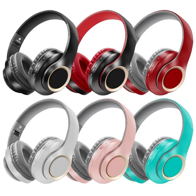2026 New Design Over Ear Wireless Gaming Headset with Mic BT V5.3 Heavy Bass Foldable Headmounted Game Music Headphone