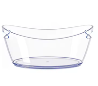 Seau à glace de luxe en forme de bateau, couleurs et motifs personnalisés, logos, en plastique PP/PS/Acrylique, pour fêtes, vente en gros
