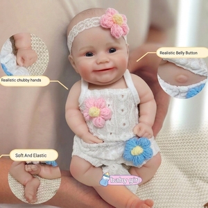 <span class=keywords><strong>Muñeca</strong></span> Bebé Reborn de <span class=keywords><strong>Silicona</strong></span> Suave de 33 CM (13 Pulgadas), Cuerpo Completo, Realista, Lavable, Coleccionable para Niñas - Product Image 3