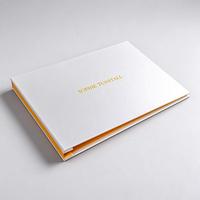 Portefeuille A4 à reliure à vis, en tissu et panneau MDF, couverture rigide, logo personnalisé imprimé, pour livre d'or, menu, multi-usages, ODM