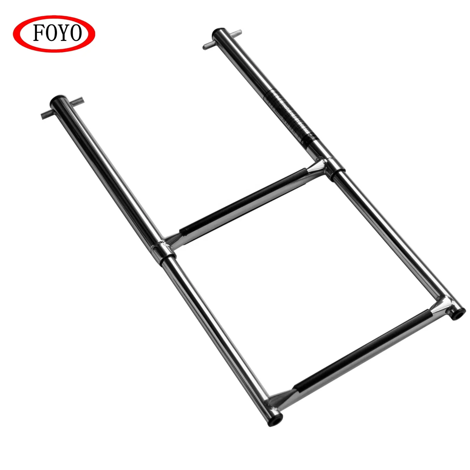 FOYO Brand Boat Accessories Marine Stainless Steel 2 step Telescopic Under Platform Ladders for Sailboat and Kayak and Yacht