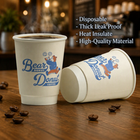 Gobelet en papier à double paroi blanc de 12 oz pour boissons chaudes à emporter, écologique, avec votre logo