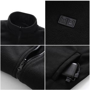 Giacca da sci riscaldata in <span class=keywords><strong>pile</strong></span> 3-in-1 spessa da uomo 15 zone antivento a tinta unita abbigliamento invernale batteria ricaricabile non inclusa - Product Image 3